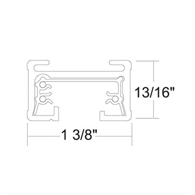 Juno TU 6FT BL Trac Lighting 6 ft Track, Two Circuit Trac Master Line Voltage Track System, Black Color