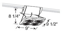 Juno Track Lighting XT16404-20H-GP AVIO Four Lamp - HID Metal Halide 20W CMH MR16 GX10 Quad Unit, Graphite Color