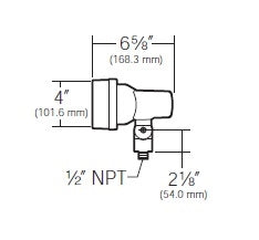 Kim Lighting EL205BL 120V Die-Cast Aluminum Landscape Light, Square Hood Style, 50W PAR20 Halogen / 50W R20 Incandescent, Black Finish
