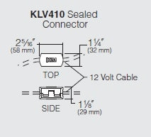 Kim Lighting KLV400BL Low Voltage Spear Mount, Die-Cast Aluminum with 1/2" NPSM Fixture Mount, Black Finish