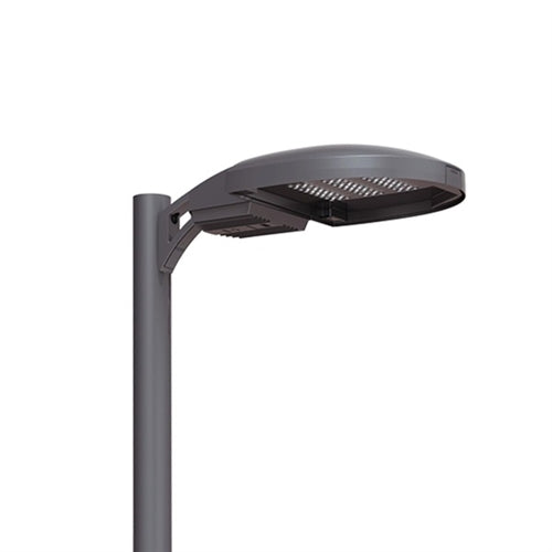 Kim Lighting WP9LK2/81L-550/3K7/2/UNV/LGS Warp 9 LED Area Light, 81 LEDs, 15000 Lumens, 3000K, 70 CRI, Type II Distribution, 120-277V, Light Grey Gloss Smooth