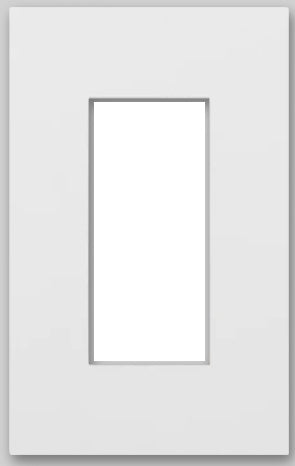 Lutron LWT-U-P-CBL 1-Gang Faceplate in Clear Glass Black