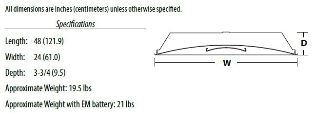 Lithonia 2ALL4 CTRF 40L EZ1 LP835 2'x4' Center Fill LED Recessed Light, 4000 Lumens, 120-277V, eldoLED Dims to 1%, 3500K