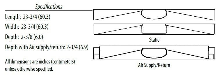 Lithonia 2BLT2 40L ADP GZ10 LP835 2'x2' Surface Mount LED Recessed Troffer, 4000 Lumens, Curved Linear Prism Diffuser, 120-277V, Dims to 10%, 82 CRI, 3500K
