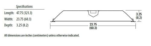 Lithonia 2GTL 4 48L LP830 2' x 4' LED Recessed Troffer, Grid Trim, 4800 Lumens, Flush Steel White Door, 0.110" Thick #12 Pattern Acrylic Lens, 120-277V, 0-10V Dim to 10%, 3000K