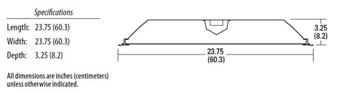 Lithonia 2GTL 2 20L FW A12125 EZ1 LP830 2'x2' LED Recessed Troffer, 2000 Lumens, Flush White Aluminum Door, 0.0125" Frosted Acrylic Lens, 120-277V, eldo Dims to 1%, 3000K