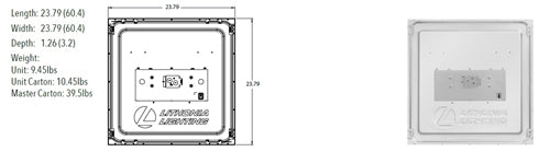 Lithonia CPANL 2X2 24/33/44LM 50K M4 2'x2' LED Flat Panel 2400/3300/4400 Lumens, 5000K Color Temperature, 120-277V