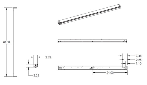Lithonia CSS L48 4000LM MVOLT 40K 80CRI 4ft LED strip Light 4300 Lumens 34W 4000K 120-277V