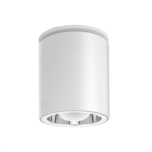 Lithonia LDN6CYL 30/10 LO6AR LSS MVOLT GZ10 PM DWHG 6" Non-IC LED Cylinder Light, 3000K, 1000 Lumens, Clear Semi-Specular Trim, 120-277V, 0-10V Driver Dims to 10%, Pendant 3/8" Threat Mount, Matte White