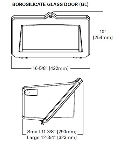 Lumark LDWP-GL-4B-ED 32W LED Wallpack, Solid State Light-Emitting Diodes, Borosilicate Glass Door, 4 Package, 4199 Lumens, 5000K, Electronic LED Dimming, 0-10V Driver