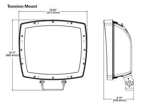 Lumark NHRS100UT 80-290W Night Harrier Large LED Floodlight, Selectable CCT 3000K-4000K-5000K, 70 CRI, 120-277V, Trunnion Mount