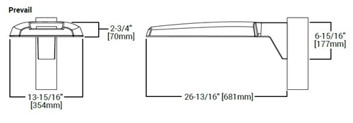 Lumark PRV-C40-740-D-UNV-T4-MA-BZ Prevail LED Area Light, 17100 Lumens, 0-10V Dimming, 120-277V, Type IV Distribution, QM Mast Arm Mounting, Bronze