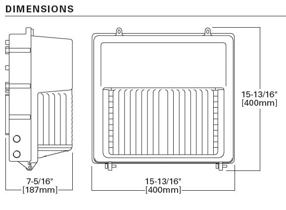 Lumark WPSQLED-75-UNV-PC 75W LED Wallpack, 120-277V, 70 CRI, 5000K,