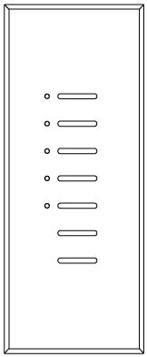 Lutron AR-M4-DW-QB-E HomeWorks QS Wired Architrave Replacement Faceplate, Door Wide, 5-Button Raise/Lower, Architectural Metal Finish (Faceplate Only), in Antique Brass