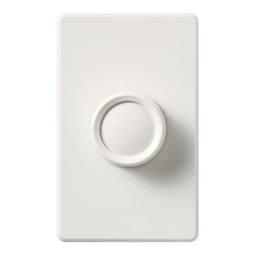 Lutron D-603PGH-WH Rotary 600W Incandescent / Halogen Single Pole / 3-Way Eco-Dimmer in White