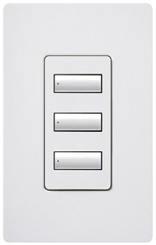 Lutron HQWD-W3BS-GR HomeWorks QS Wired seeTouch Designer 3-Button Keypad, in Gray