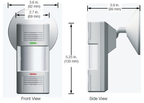 Lutron LOS-WDT-R-WH Dual Technology Wall Mount Sensor with Ultrasonic and Passive Infrared Sensors, Photo Cell and Contact, 1600 sq ft Coverage and 110 deg Field of View