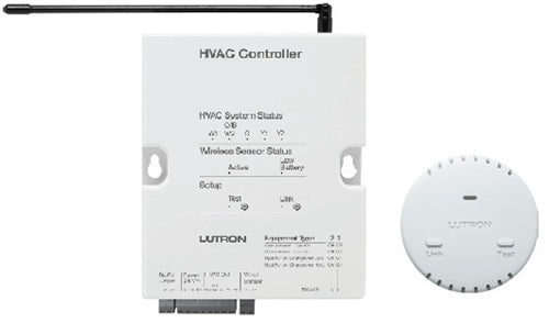 Lutron LR-HVAC-INT-SW Temperature Control Integration Package, includes one wireless temperature sensor and one HVAC Controller in Snow