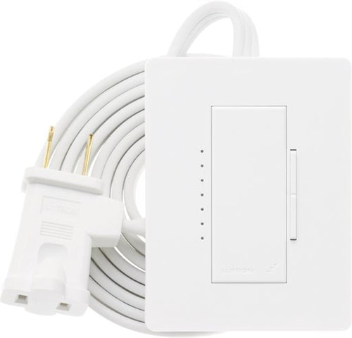 Lutron MRF2-3LDH-WH Maestro Wireless 120V / 300W Incandescent / Halogen Tabletop Lamp Dimmer in White