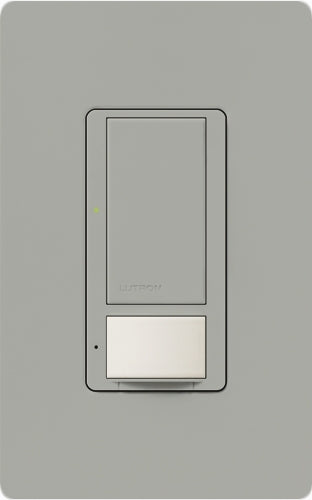 Lutron MS-OPS6M2N-DV-GR Maestro Switch with Occupancy/Vacancy Sensor, Neutral Wire Required, Dual Voltage 120V-277V / 6A Multi Location in Gray
