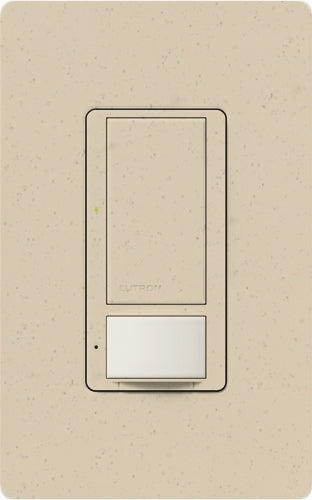 Lutron MS-PPS6-DDV-ST Maestro Dual-circuit Switch with Partial-on Occupancy Sensor, 6A 120V-277V in Stone