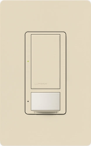 Lutron MS-VPS6M2N-DV-ES Maestro Switch with Vacancy Sensor Dual Voltage 120V-277V / 6A Multi Location, Neutral Wire Required, in Eggshell