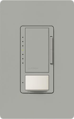 Lutron MSCL-VP153MH-GR Maestro CL Vacancy Sensor (Manual ON/Auto-OFF) and Dimmer, 600W Incandescent, 150W CFL or LED Single Pole / Multi Location Dimmer in Gray