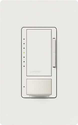 Lutron MSCL-VP153MH-WH Maestro CL Vacancy Sensor (Manual ON/Auto-OFF) and Dimmer, 600W Incandescent, 150W CFL or LED Single Pole / Multi Location Dimmer in White