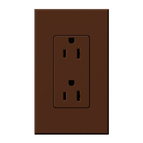 Lutron NTR-15-SI Nova T Receptacles 15A 125V in Sienna, Matte Finish