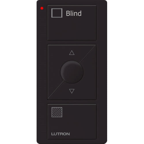 Lutron PJ2-3BRL-GBL-S09 Pico Wireless Control with indicator LED, 434 Mhz, 3-Button with Raise/Lower and Sheer Blind Text Engraving in Black