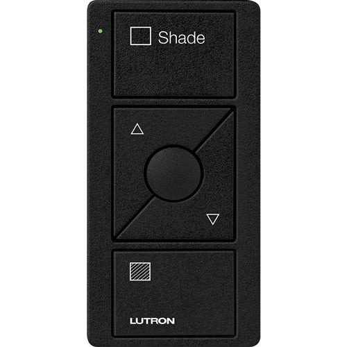 Lutron PJ2-3BRL-TMN-S02 Pico Wireless Control with indicator LED, 434 Mhz, 3-Button with Raise/Lower and Shade Text Engraving in Black, Satin Color