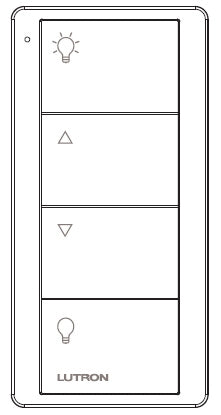 Lutron PJ2-4B-GLA-L01 Pico Wireless Control with indicator LED, RF signal, 4-Button Zone Control with Light Icon Engraving in Light Almond
