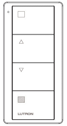 Lutron PJ2-4B-GLA-S01 Pico Wireless Control with indicator LED, RF signal, 4-Button Zone Control with Shade Icon Engraving in Light Almond
