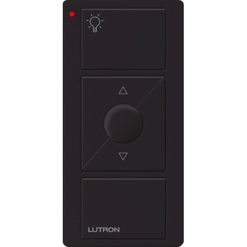 Lutron PJN-3BRL-GBL-L01 Pico Wireless Control with indicator LED and Nightlight, 434 Mhz, 3-Button with Raise/Lower and Light Icon Engraving in Black
