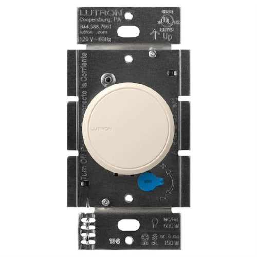 Lutron RCL-153PNLH-LA Dalia LED+ 600W Incandescent 150W CFL or LED Single-Pole/3-Way Rotary Light Dimmer in Light Almond