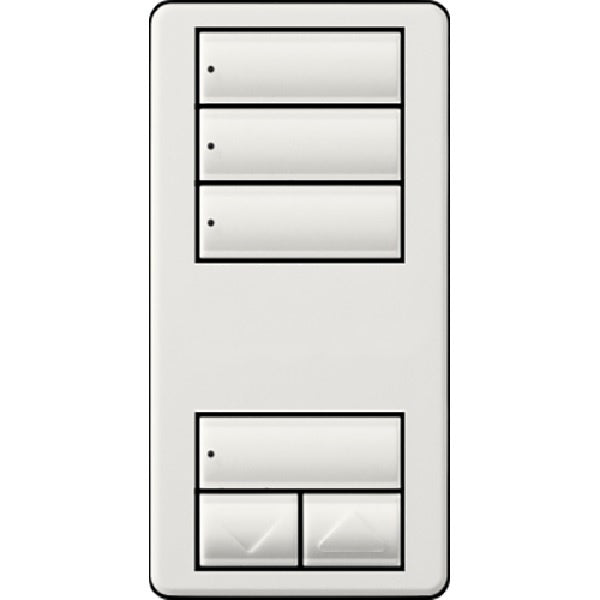 Lutron RRD-W3S-BI RadioRA 2 Wall Mount 3-Button with Raise/Lower Keypad in Biscuit