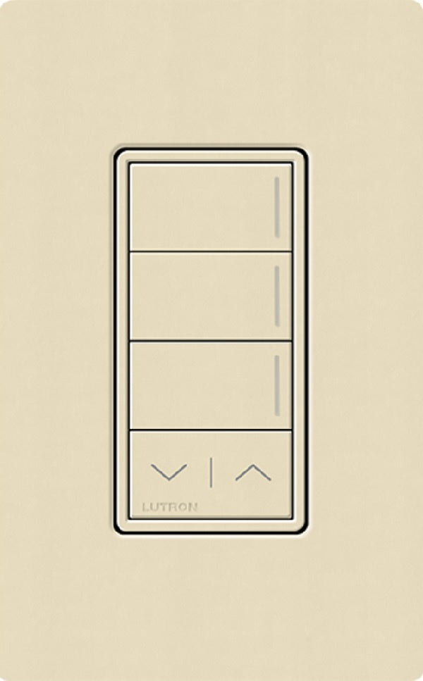 Lutron RRST-HN3RL-SD RadioRA 3 Sunnata RF Keypad, 3-Button with Raise/Lower Hybrid Keypad in Sand