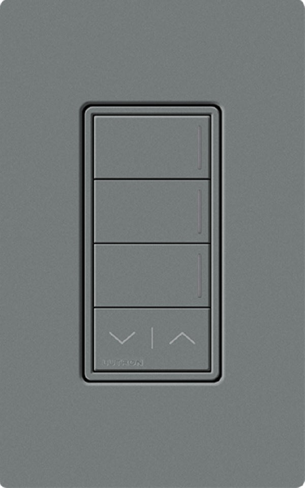 Lutron RRST-HN3RL-SL RadioRA 3 Sunnata RF Keypad, 3-Button with Raise/Lower Hybrid Keypad in Slate