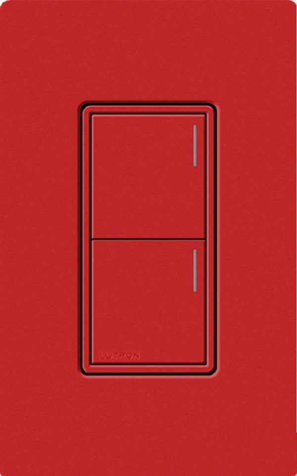 Lutron RRST-W2B-SR RadioRA 3 Sunnata RF Keypad, 2-Button Keypad in Signal Red