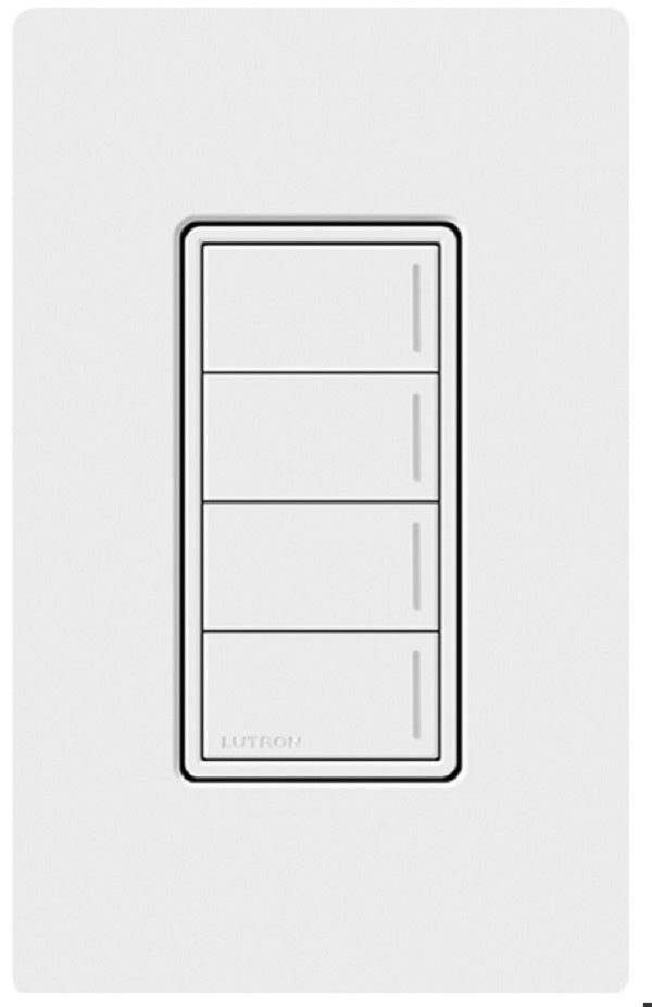 Lutron RRST-W4B-WH RadioRA 3 Sunnata RF Keypad, 4-Button Keypad in White