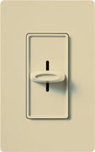 Lutron S-1000-IV Skylark 1000W Incandescent / Halogen Single Pole Slide-to-Off Dimmer in Ivory