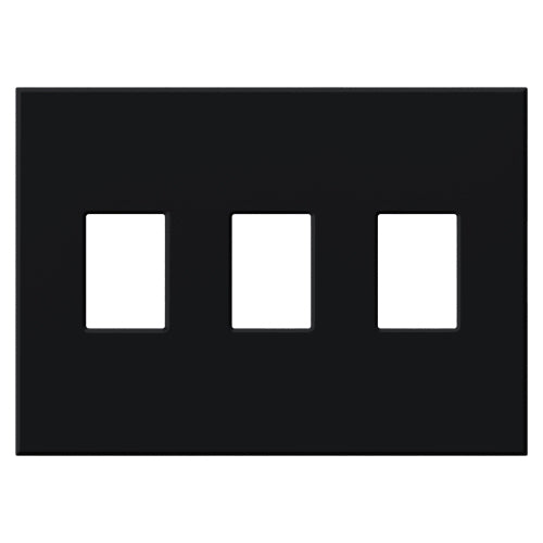 Lutron VWP-3-BL Vareo, 3-Gang Wallplate in Black, matte finish