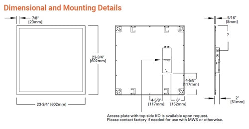 Metalux 22FP3235C 2' x 2' General LED Panel , 30W, 3500K, 80 CRI, 3333 Lumens