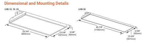 Metalux LHB-36-UNV-L840-CD-U 267W LED Linear High Bay Lensed, 36000 Lumens, 120-277V, 4000K, 0-10V Dimming