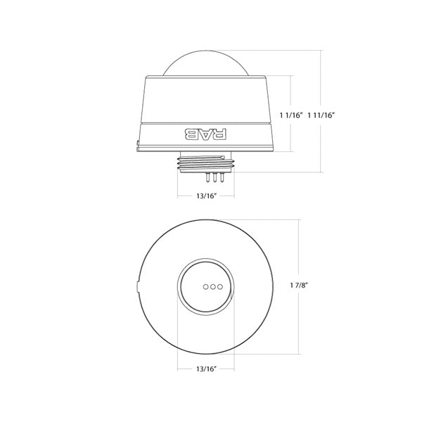 RAB Lighting PIR40B Line voltage screw-in sensor, motion detection and daylight sensing