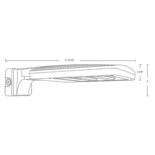 RAB ALEDS4TWMN LED Area Light 80W, Type IV Distribution, Wall Mount , 4000K Color Temperature, 120-277V, 0-10V Dimming, Bronze
