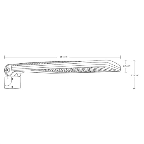 RAB ALEDXL2TSFNW 385W/345W/300W/345W Extra Large Field-Adjustable LED Area Light, 4000K, 39482/48439/48439 Lumens,