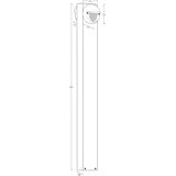 RAB BLEDR2X5-42 5W LED Round Bollard, Two BLEDs, 5000K Color Temperature (Cool), 68 CRI, 42" Mounting Height, Bronze Finish