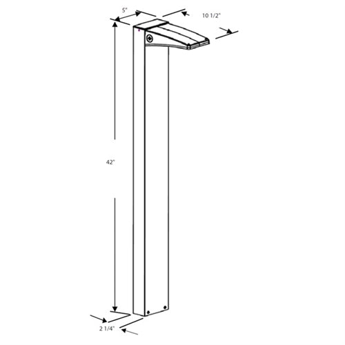 RAB BLEDSW 13/10/6W Adjustable LED Bollard, Adjustable CCT 3000/4000/5000K, Wet Location, High Reflection Polycarbonate Reflector, White