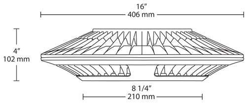 RAB CLED78 78W LED Ceiling Light, 5000K (Cool), No Photocell, 7635 Lumens, 65 CRI, 120-277V, Standard Operation, Not DLC Listed, Bronze Finish